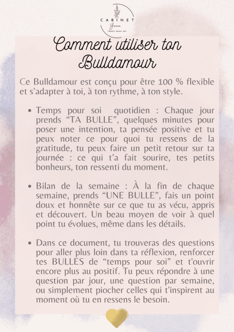 Ma bulle de "temps pour soi"