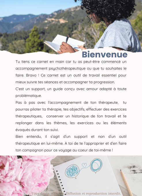 Mon carnet de thérapie