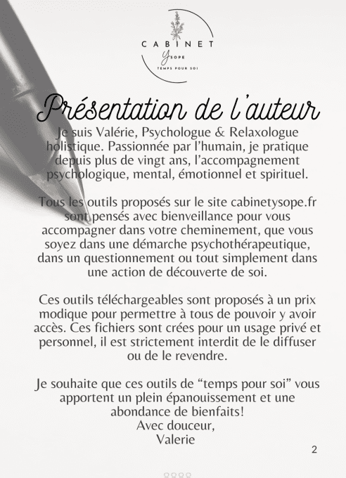 Mon carnet de thérapie